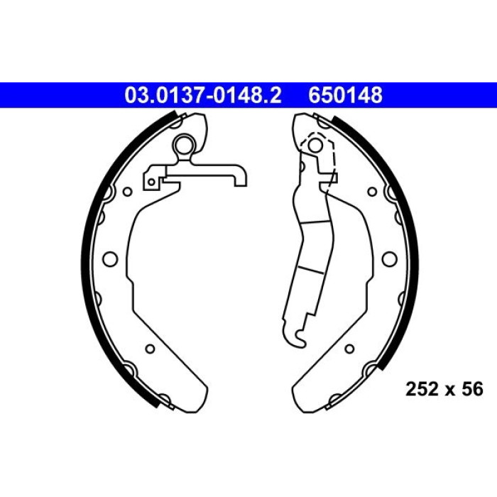 ATE 03.0137-0148.2 Bremsbackensatz