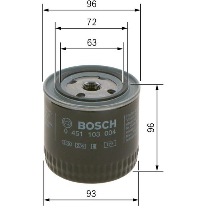 BOSCH 0 451 103 004 Ölfilter BOSCH 0 451 103 004 Ölfilter