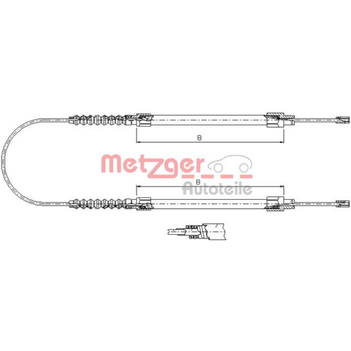 Metzger 1171.8 Seilzug, Feststellbremse Metzger 1171.8 Seilzug, Feststellbremse
