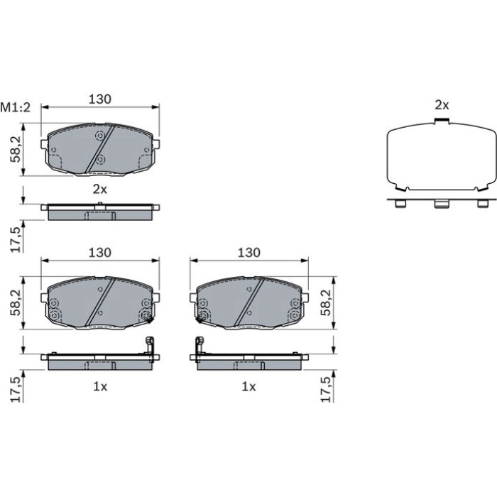 BOSCH 0 986 424 393 Bremsbelagsatz, Scheibenbremse BOSCH 0 986 424 393 Bremsbelagsatz, Scheibenbremse