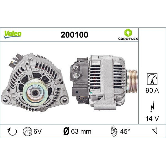 Valeo 200100 Generator CORE-FLEX Valeo 200100 Generator CORE-FLEX