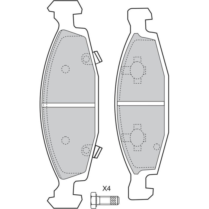 Valeo 598510 Bremsbelagsatz, Scheibenbremse Valeo 598510 Bremsbelagsatz, Scheibenbremse