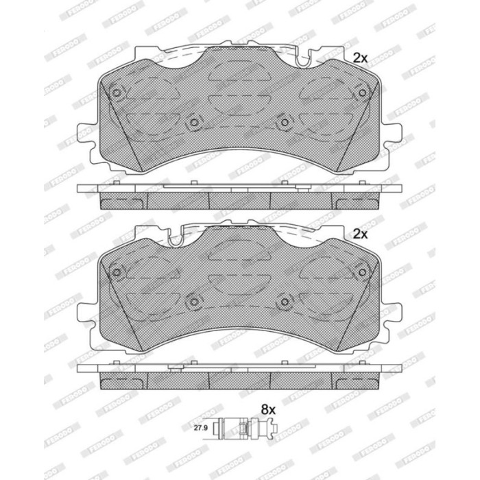 Ferodo FDB5200 Bremsbelagsatz, Scheibenbremse PREMIER ECO FRICTION Ferodo FDB5200 Bremsbelagsatz, Scheibenbremse PREMIER ECO FRICTION