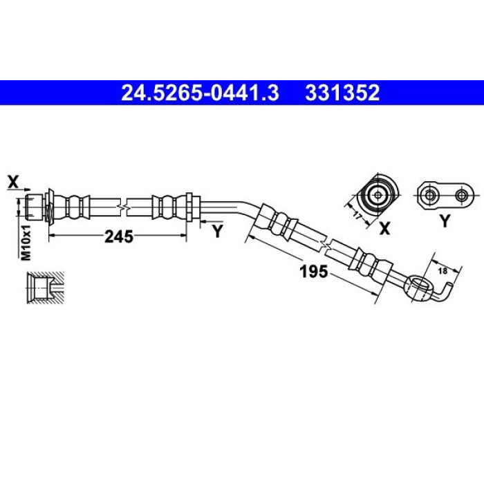 ATE 24.5265-0441.3 Bremsschlauch ATE 24.5265-0441.3 Bremsschlauch
