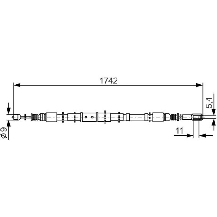 BOSCH 1 987 477 305 Seilzug, Feststellbremse