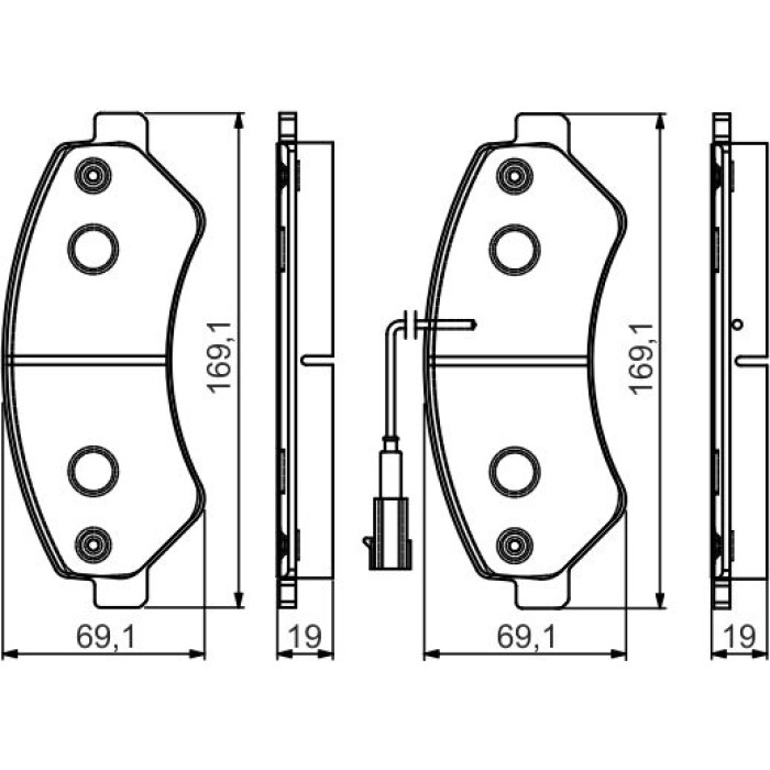 BOSCH 0 986 495 095 Bremsbelagsatz, Scheibenbremse