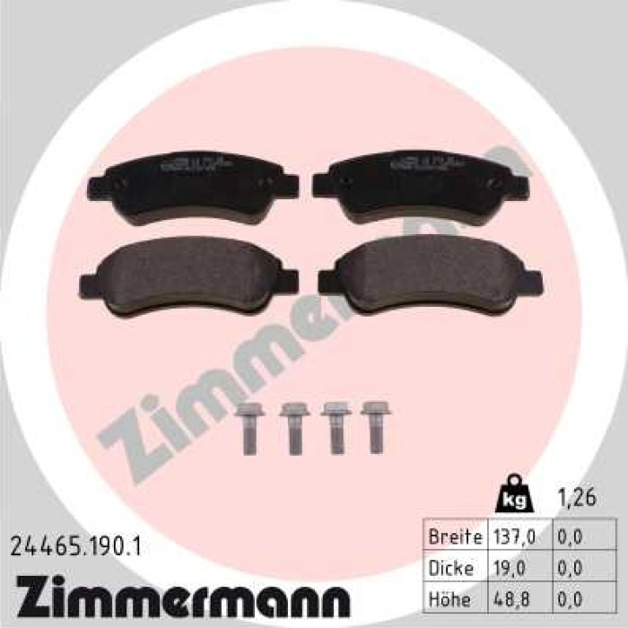 ZIMMERMANN Bremsscheiben Ø280mm + Beläge vorne für Fiat Ducato, Citroen Jumper (230.2375.20 + 24465.190.1) ZIMMERMANN Bremsscheiben Ø280mm + Beläge vorne für Fiat Ducato, Citroen Jumper (230.2375.20 + 24465.190.1)