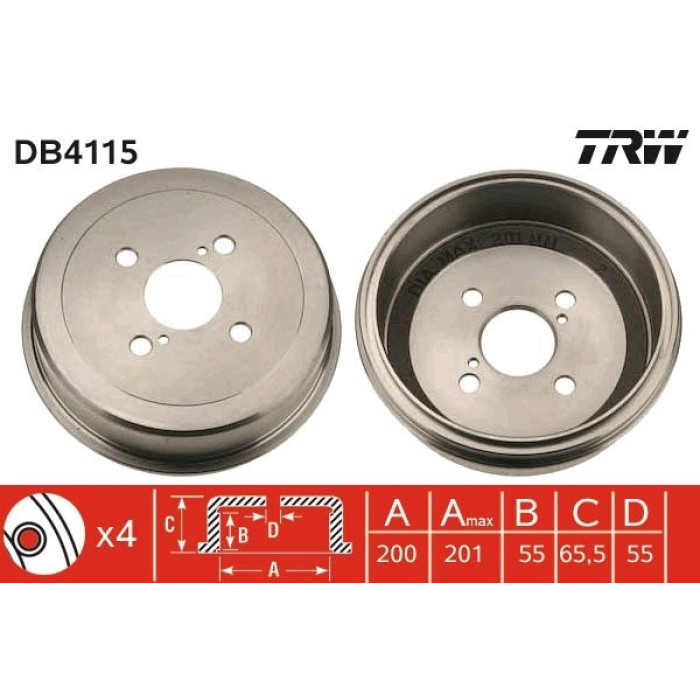 TRW DB4115 Bremstrommel TRW DB4115 Bremstrommel