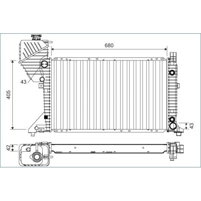 Valeo 701163 Kühler, Motorkühlung Valeo 701163 Kühler, Motorkühlung
