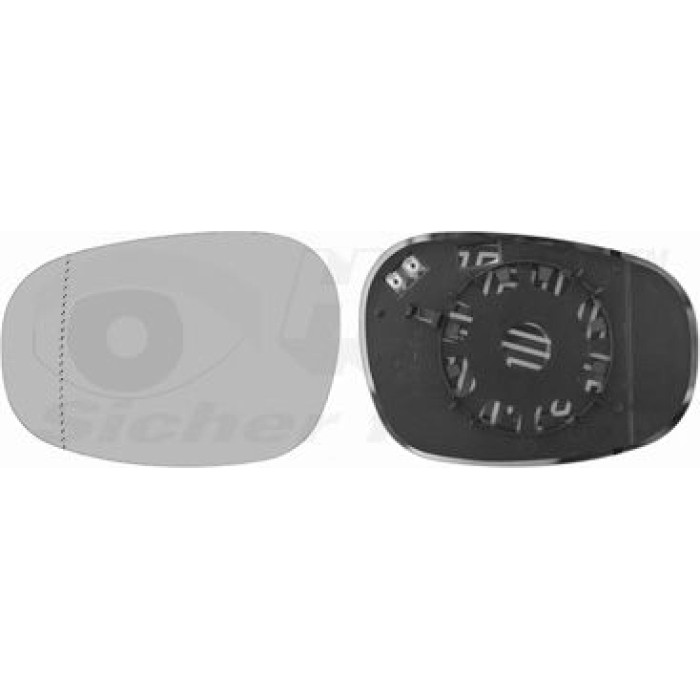 2x Van Wezel 0667835 Spiegelglas, Außenspiegel HAGUS