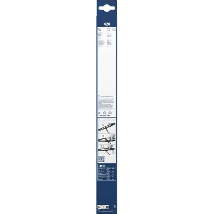 BOSCH 938 Scheibenwischer Twin 3 397 118 500 BOSCH 938 Scheibenwischer Twin 3 397 118 500