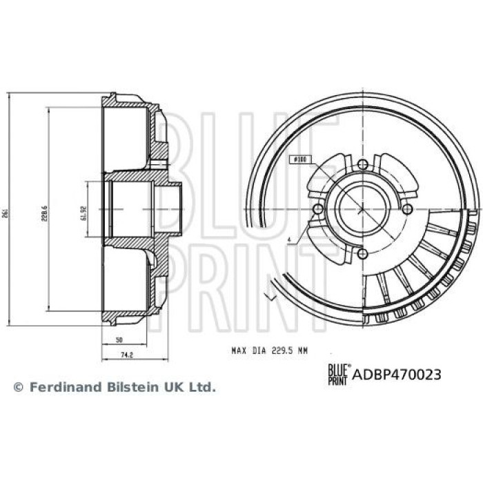 Blue Print ADBP470023 Bremstrommel