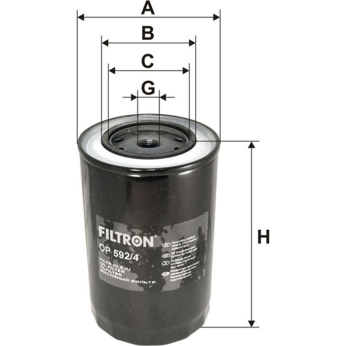 Filtron OP 592/4 Ölfilter Filtron OP 592/4 Ölfilter