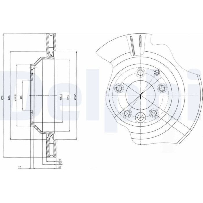 Delphi BG4070 Bremsscheibe