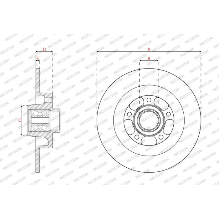 Ferodo DDF2857C-1 Bremsscheibe PREMIER