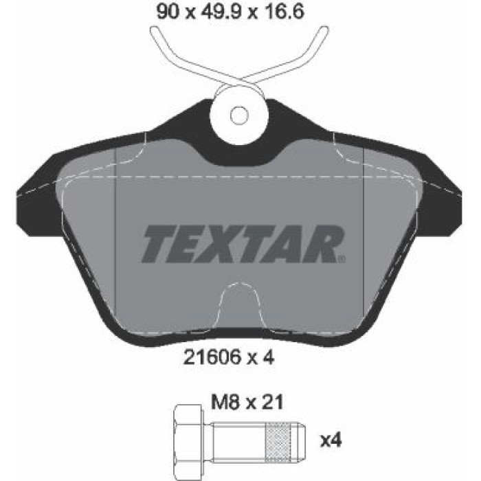 Textar 2160601 Bremsbelagsatz, Scheibenbremse Textar 2160601 Bremsbelagsatz, Scheibenbremse