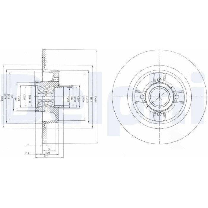 Delphi BG9029RS Bremsscheibe Delphi BG9029RS Bremsscheibe