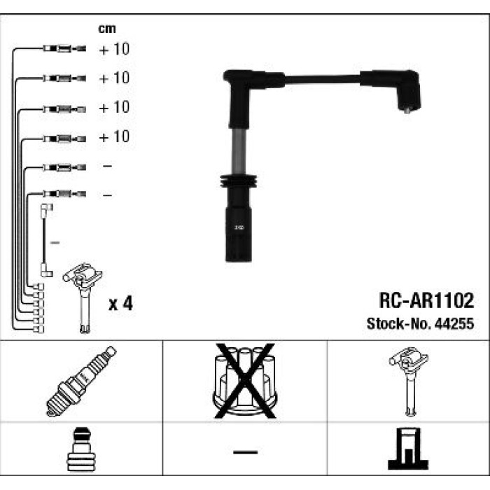 NGK 44255 Zündleitungssatz NGK 44255 Zündleitungssatz