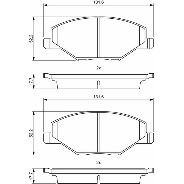 BOSCH 0 986 495 390 Bremsbelagsatz, Scheibenbremse