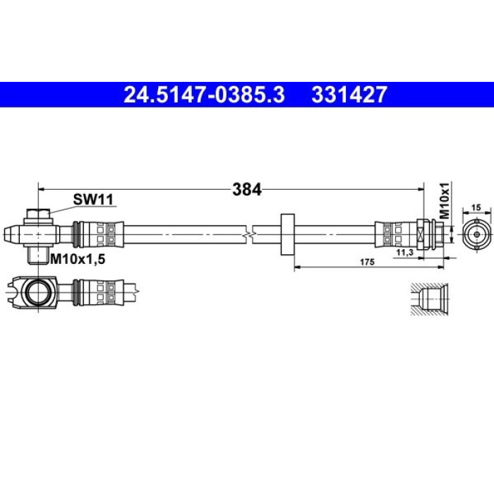 ATE 24.5147-0385.3 Bremsschlauch