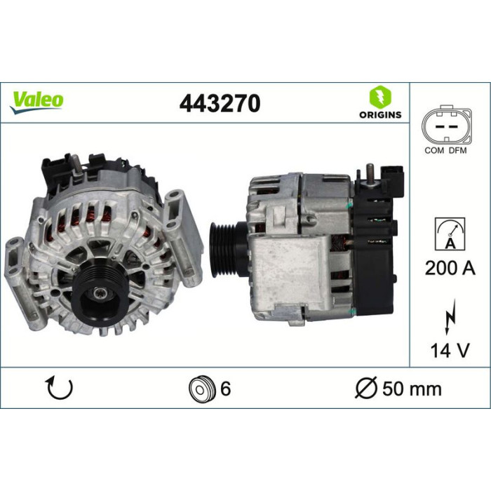 Valeo 443270 Generator ORIGINS Valeo 443270 Generator ORIGINS