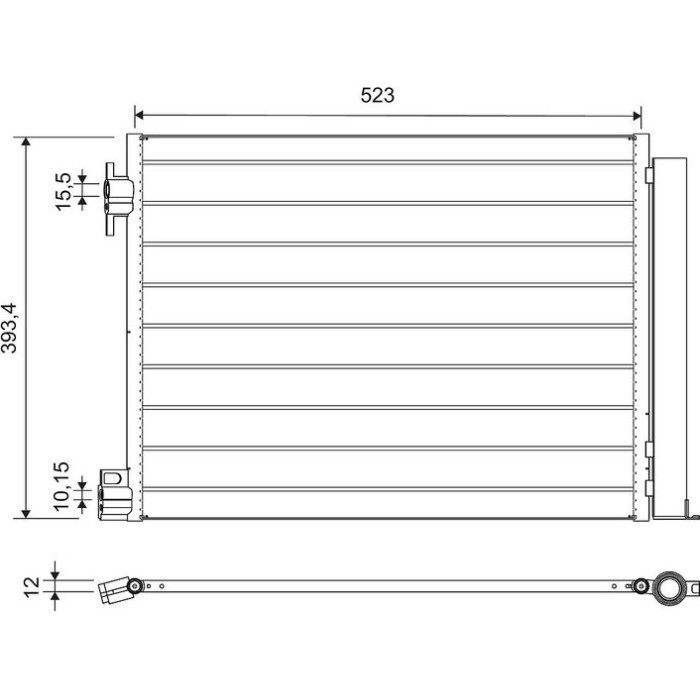 Valeo 812501 Kondensator, Klimaanlage Valeo 812501 Kondensator, Klimaanlage