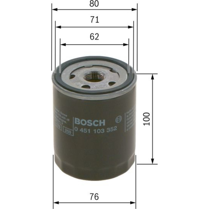 BOSCH 0 451 103 352 Ölfilter BOSCH 0 451 103 352 Ölfilter