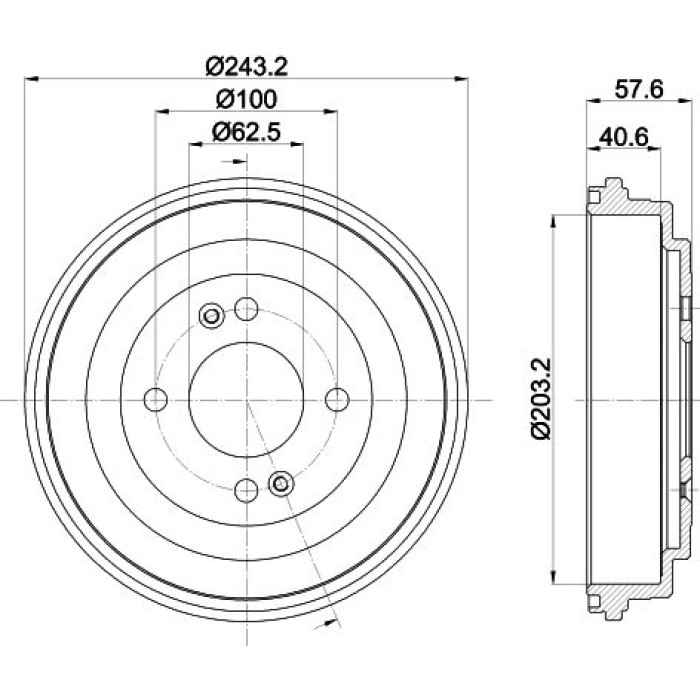 Hella 8DT 355 301-881 Bremstrommel Hella 8DT 355 301-881 Bremstrommel