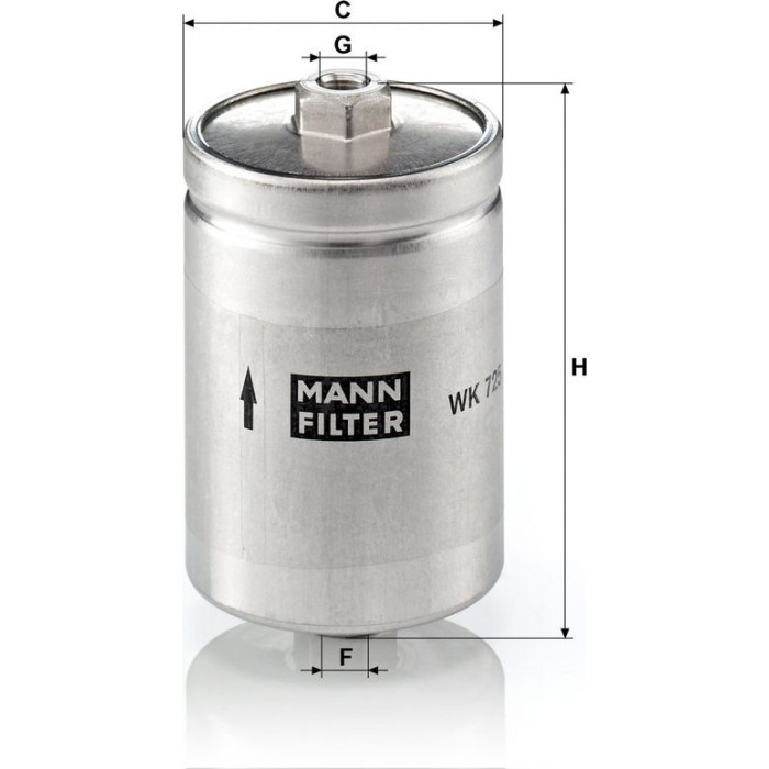Mann-Filter WK 725 Kraftstofffilter Mann-Filter WK 725 Kraftstofffilter