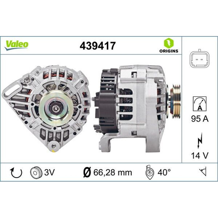 Valeo 439417 Generator ORIGINS - NEW O.E. TECHNOLOGIE