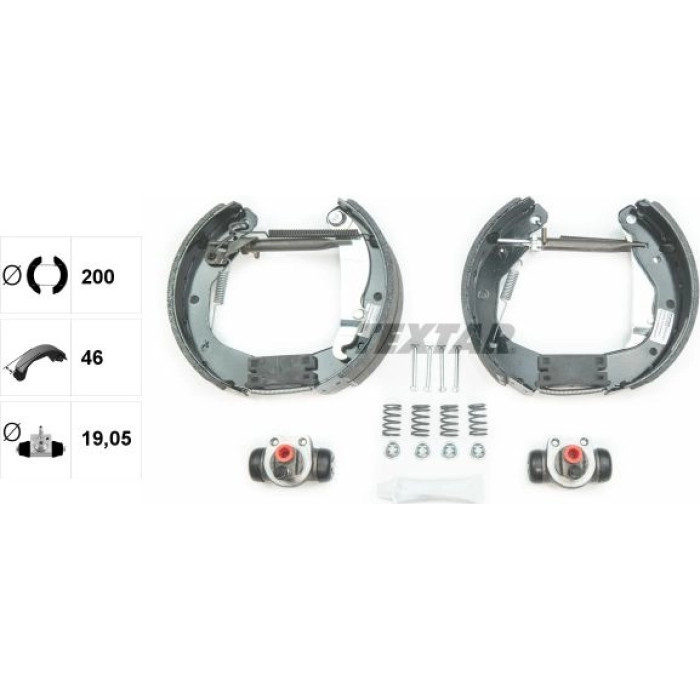 Textar 84033101 Bremsbackensatz Shoe Kit Pro Textar 84033101 Bremsbackensatz Shoe Kit Pro