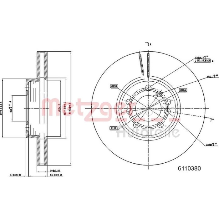 Metzger 6110380 Bremsscheibe Metzger 6110380 Bremsscheibe