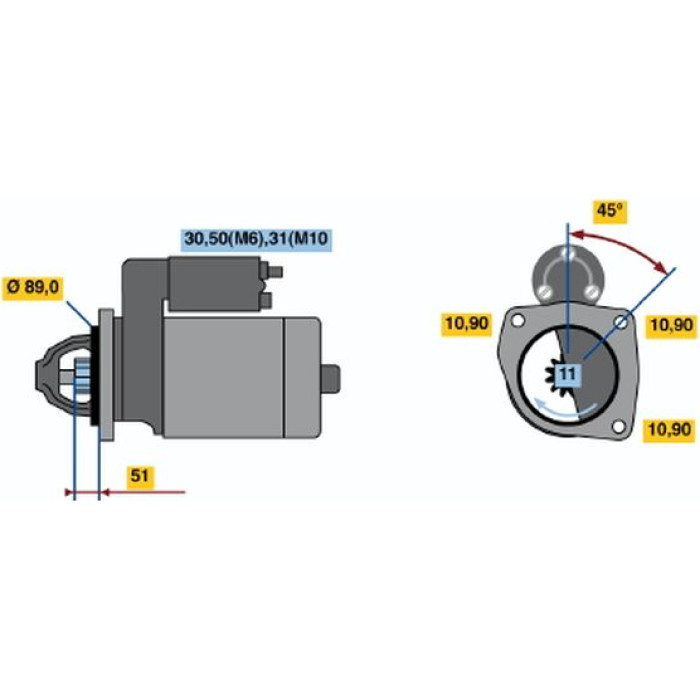BOSCH 0 001 231 014 Starter BOSCH 0 001 231 014 Starter