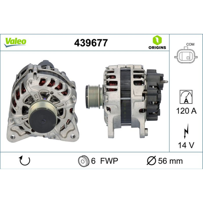 Valeo 439677 Generator ORIGINS - NEW O.E. TECHNOLOGIE Valeo 439677 Generator ORIGINS - NEW O.E. TECHNOLOGIE