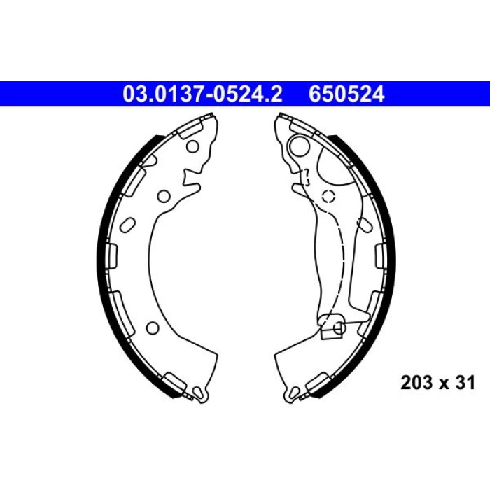 ATE 03.0137-0524.2 Bremsbackensatz ATE 03.0137-0524.2 Bremsbackensatz