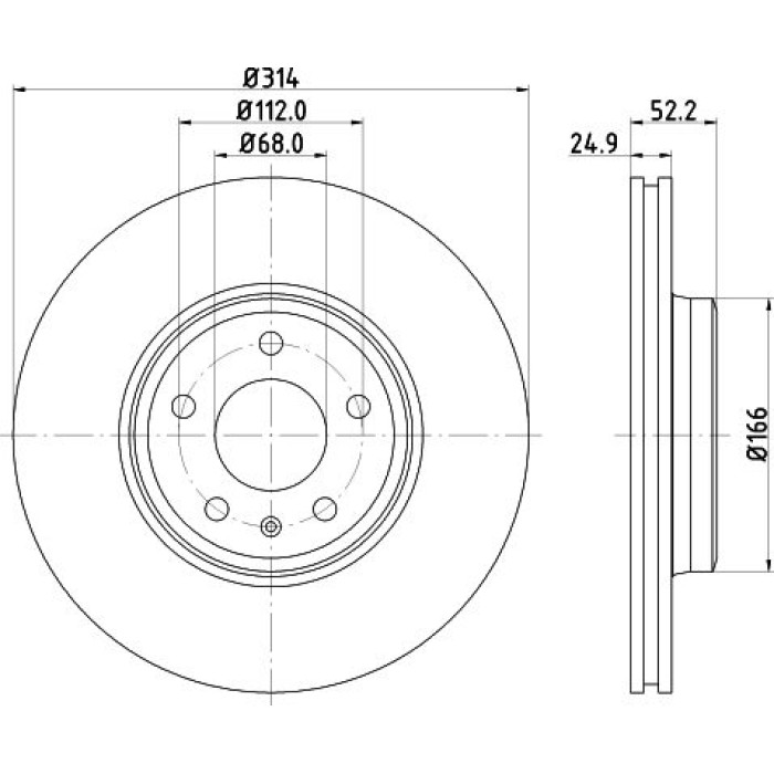 Hella 8DD 355 128-711 Bremsscheibe Pro High Carbon Hella 8DD 355 128-711 Bremsscheibe Pro High Carbon