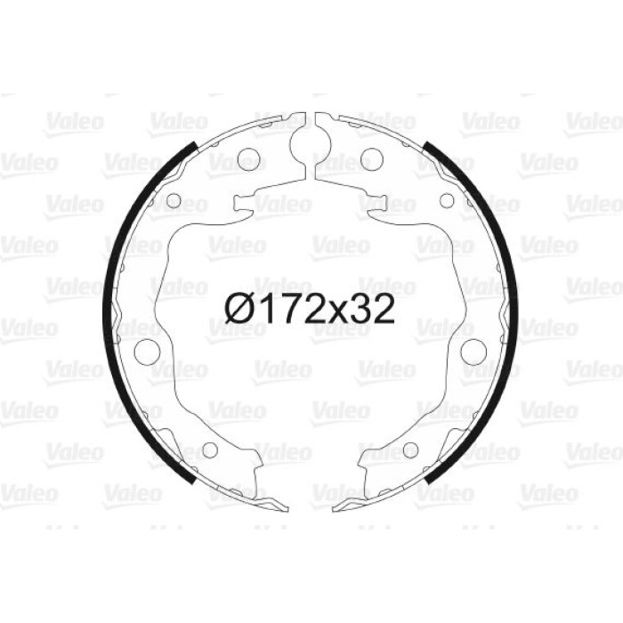 Valeo 564128 Bremsbackensatz, Feststellbremse Valeo 564128 Bremsbackensatz, Feststellbremse