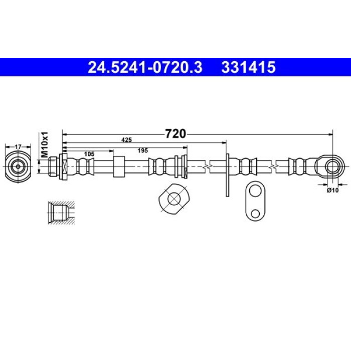 ATE 24.5241-0720.3 Bremsschlauch ATE 24.5241-0720.3 Bremsschlauch