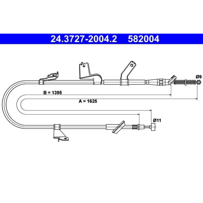 ATE 24.3727-2004.2 Seilzug, Feststellbremse ATE 24.3727-2004.2 Seilzug, Feststellbremse