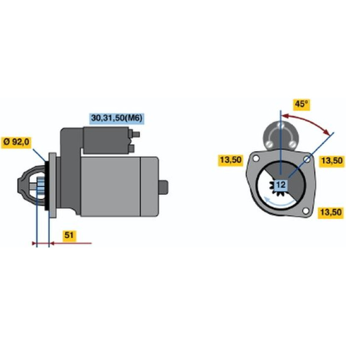 BOSCH 0 001 231 004 Starter BOSCH 0 001 231 004 Starter
