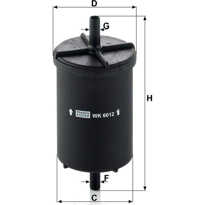 Mann-Filter WK 6012 Kraftstofffilter Mann-Filter WK 6012 Kraftstofffilter