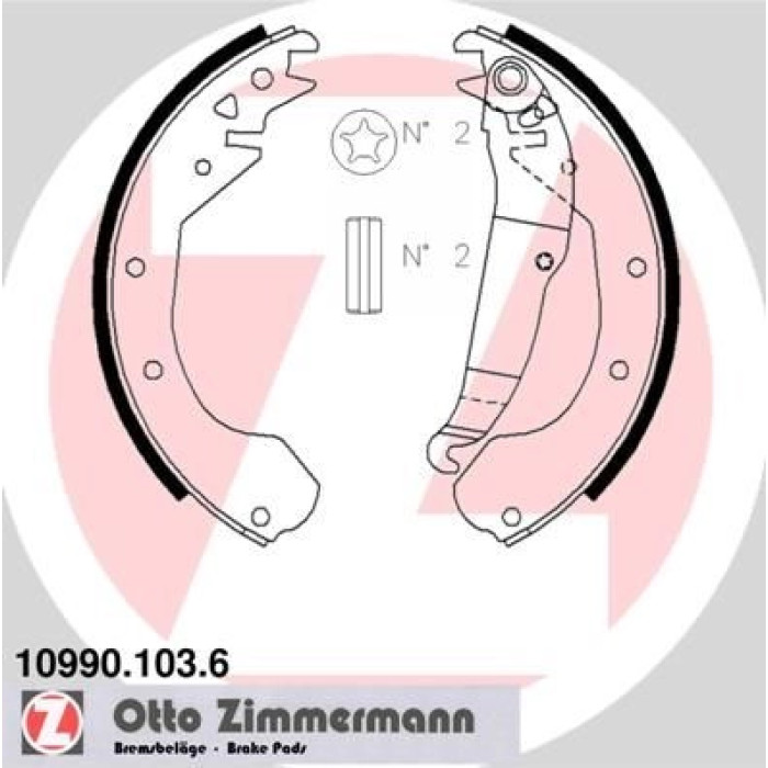 Zimmermann 10990.103.6 Bremsbackensatz Zimmermann 10990.103.6 Bremsbackensatz