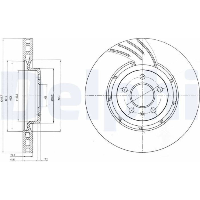 Delphi BG9052 Bremsscheibe
