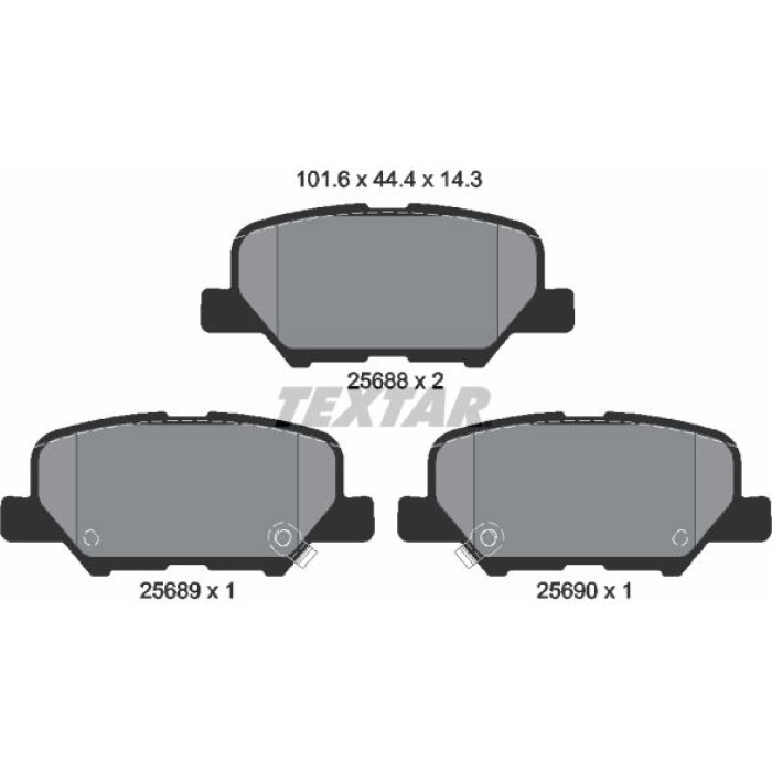 Textar 2568801 Bremsbelagsatz, Scheibenbremse Textar 2568801 Bremsbelagsatz, Scheibenbremse