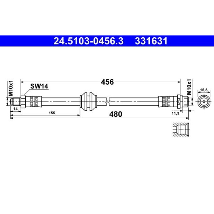 ATE 24.5103-0456.3 Bremsschlauch