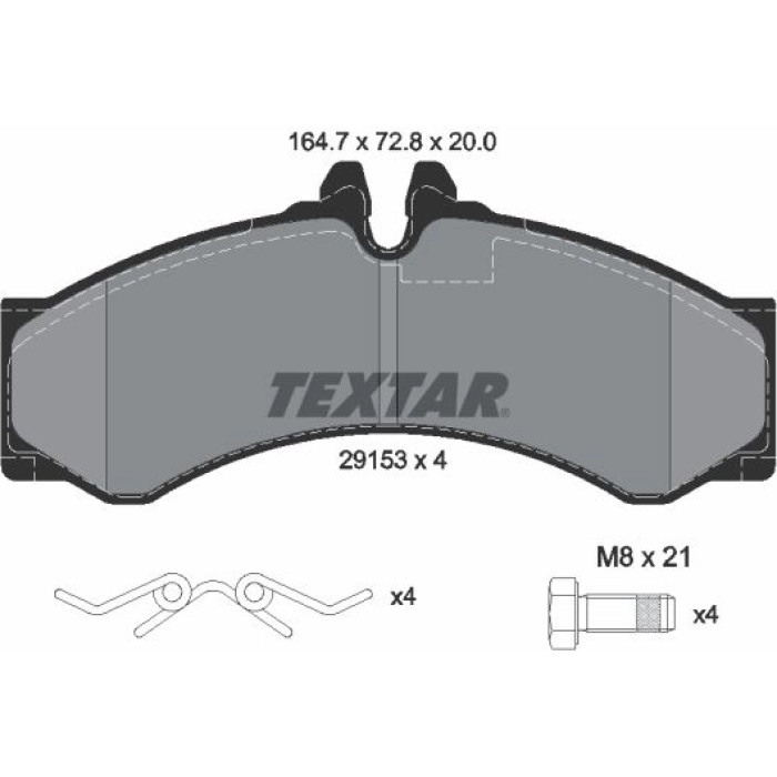 Textar 2915301 Bremsbelagsatz, Scheibenbremse Textar 2915301 Bremsbelagsatz, Scheibenbremse