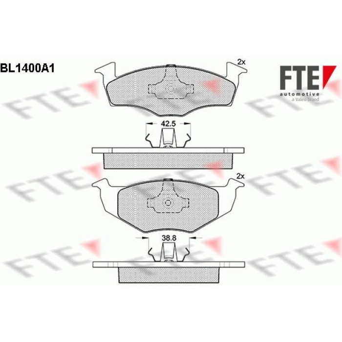 FTE 9010173 Bremsbelagsatz, Scheibenbremse