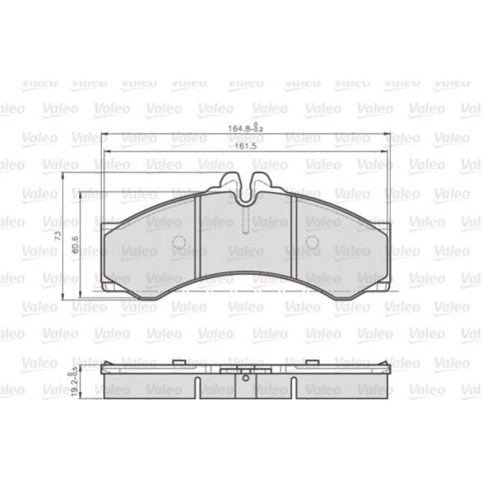 Valeo 872076 Bremsbelagsatz, Scheibenbremse OPTIPACK for LCV