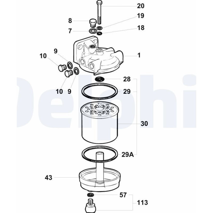 Delphi 5836B710 Kraftstofffilter