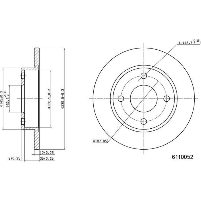 Bremsscheibe 6110052